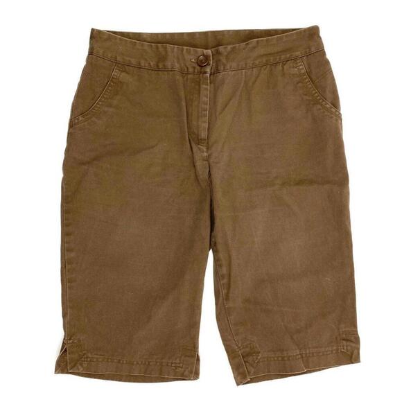 Rafaella Skimmer Women's size 8 Dark Brown Denim Jean Shorts - Picture 1 of 3